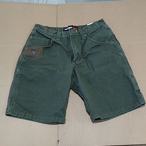 Wrangler Riggs Workwear Olive Green Jean Shorts